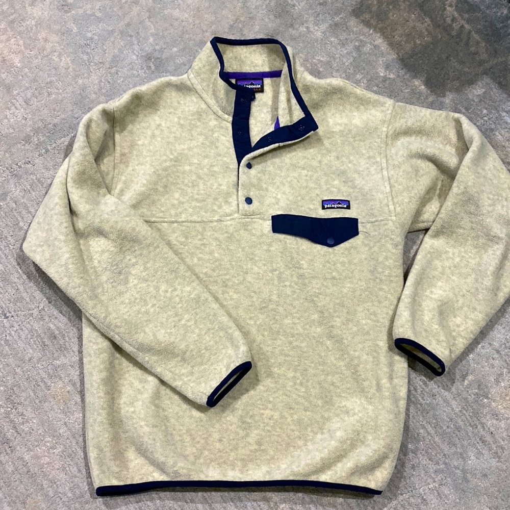 Mens Medium, Patagonia Synchilla 1/2 snap fleece